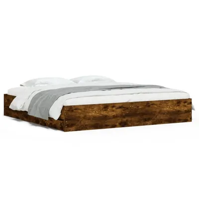 Produktbild von vidaXL Bettgestell mit Schubladen Räuchereiche 160x200cm Holzwerkstoff