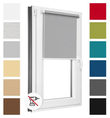 Obrázok produktu pre Estika Zatemňovacia roleta bez vŕtania - 75 x 220 cm - Tmavošedá - Termoroleta