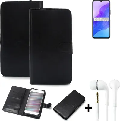 Produktbild von K-S-Trade Wallet Case Handyhülle kompatibel mit Huawei Honor 30 Lite Schutzhülle Flip cover Flipstyle Tasche Hülle Flipcover Slim Bumper schwarz +