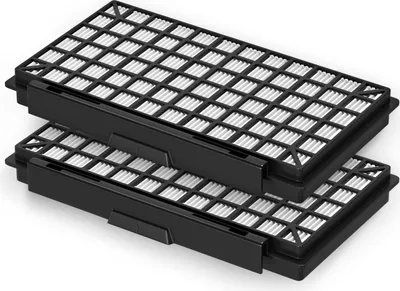 Produktbild von Set 2x Hepa Filter kompatibel mit Bosch 00579496 BBZ154HF Lamellenfilter 203x24x105mm für Staubsauger