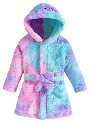 Imagen del producto de Bata de felpa suave con efecto degradado, talla 104 - Oso
