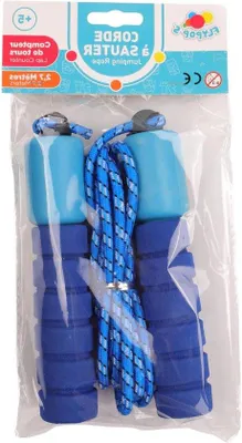 Produktbild von Springseil mit Zähler blau 26cm für Kinder
