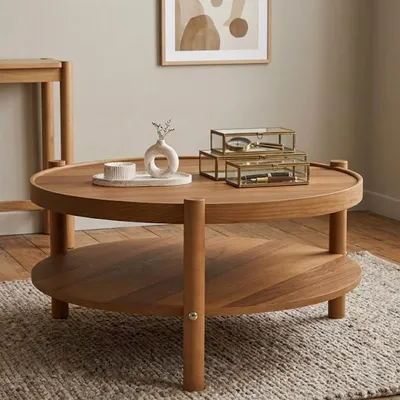 Immagine prodotto di Gildone - Tavolino da Salotto, 80x80x48h cm Marrone Noce, un Vano