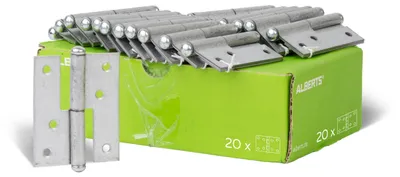 Produktbild von Alberts Aushebescharnier | links oder rechts | sendzimirverzinkt | 80 x 65 mm | 20er Set