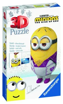 Immagine prodotto di Ravensburger 3D Puzzle ball Minion disco, puzzle per bambini, gioco di posa, puzzle per bambini, 54 pezzi, 11229