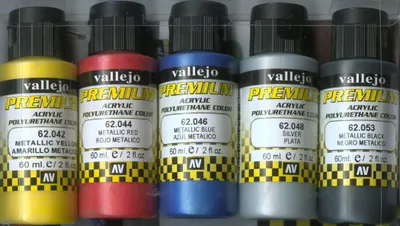 Metallic Acrylfarbe 5 x 60 ml für RC-Car-Karosserien