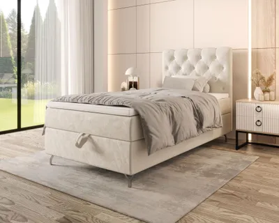 Obrázek produktu pro Čalouněná boxspringová postel 120x200 ADRIA 2 - béžová