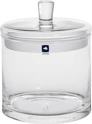 Zdjęcie produktu dla LEONARDO 031304, Kanister, Okrągły, Przezroczysty, Szkło, 147 mm, 147 mm