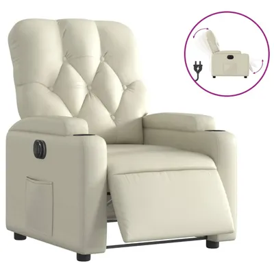 Produktbild von vidaXL Relaxsessel Elektrisch Creme Kunstleder
