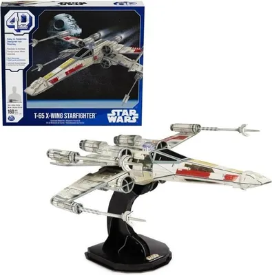 Obrázek produktu pro Stavebnice modelu 4D Star Wars X-Wing, 28 cm, 160 dílů, rozměry po sestavení 26 x 38 x 34,5 cm