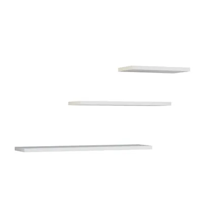 Produktbild von 3er-Set Wandregal Tobi 3P, mattweiß, für Zuhause und Büro