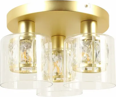 Zdjęcie produktu dla Lampa sufitowa Elmo złota 3xE14x40W metal wym:17,5x25x25cm IP20 Reality