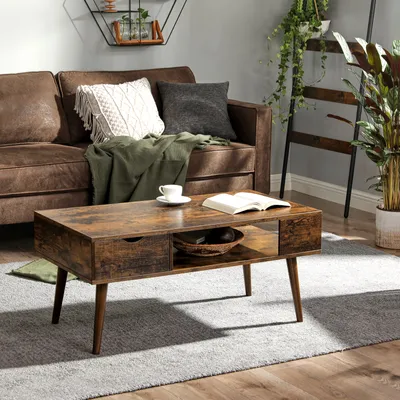 Produktbild von VASAGLE Couchtisch mit  Schublade mit Stauraum 100 x 50 x 45 cm