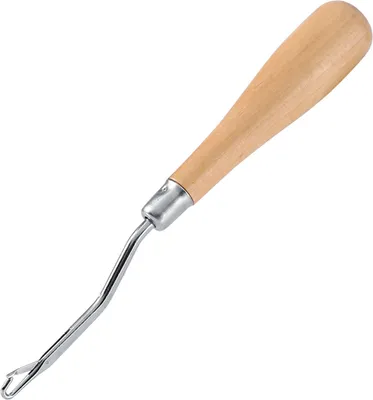 Zdjęcie produktu dla Szydełko z drewnianą rączką, 15,8 cm szydełko do robótek ręcznych i przedłużania włosów, igła z karabińczykiem