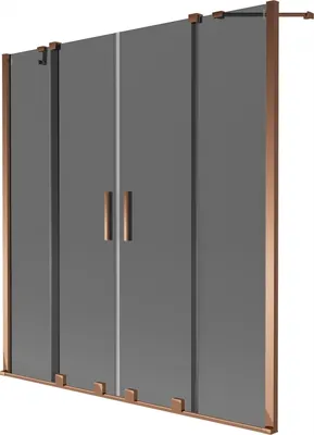 Zdjęcie produktu dla Mexen Velar Duo 140x150 Parawan Grafit/Różowe Złoto, Rozsuwany