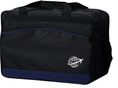 Produktbild von BAMBINIWELT Reisetasche HANDGEPÄCK Boardgepäck Flugzeug 40x20x25 40x30x20 zb Ryanair Wizzair (klein, schwarz-blau 40x20x25)