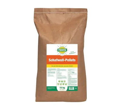 Produktbild von Schafwoll-Pellets Naturdünger 15 kg Papiersack