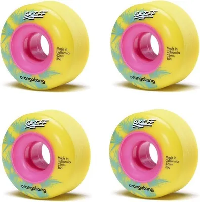 Produktbild von Orangatang Skiff Rollen 62mm 86a (4erSet) gelb