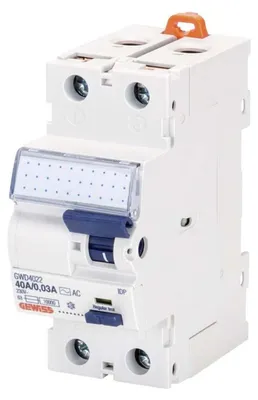 Obrázek produktu pro FI jistič 2-p, 40A, 30mA - Proudový chránič 2-čl GWD4032