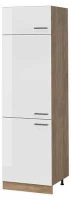 Produktbild von Vorratsschrank Vicco R-Line Weiß Hochglanz/Goldkraft Eiche 60 cm, Model 63211