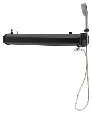 Produktbild von Mobiler Wassertank - Dachmontierte Campingdusche - 18 l Fassungsvermögen - 1,7 m Wasserschlauch - Für Querträger 56–90 mm - Schwarz