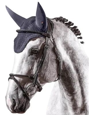 Produktbild von Equiline Fliegenmütze Gerald Soundless Fliegenohren Blue Cob