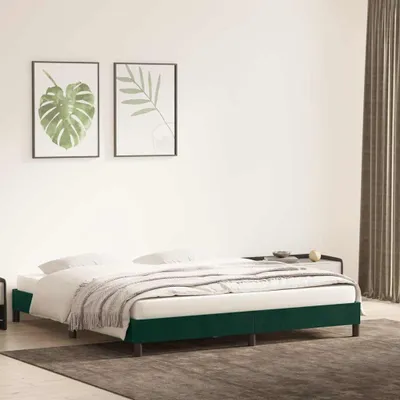 Obrázek produktu pro vidaXL Rám postele bez matrace tmavě zelený 200x220 cm sametový