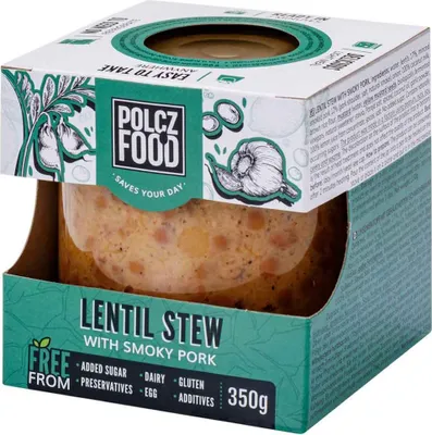 Produktbild von Polcz Food Linseneintopf mit Schweinefleisch 350g