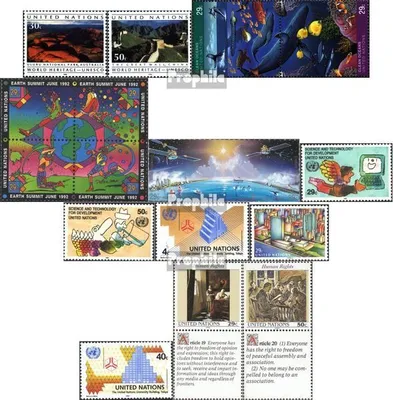 Produktbild von Briefmarken UNO - New York 1992 Mi 625-641 (kompl.Ausg.) Jahrgang 1992 komplett gestempelt Kulturerbe
