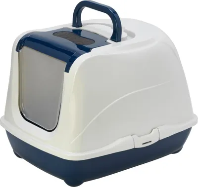 Image de Moderna Bac à litière Flip Cat Jumbo bleu foncé
