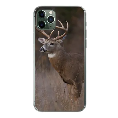 Produktbild von MuchoWow® Handyhülle Schutzhülle Hülle für iPhone 11 Pro Max Herbst - Hirsche - Gras - Natur - Tiere Silikon Softcase Handy Hülle - Schutz