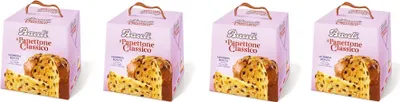 Produktbild von 4x Bauli Il Panettone Classico mit Rosinen und kandierte Früchte 750g
