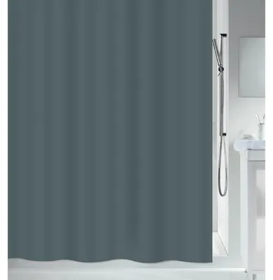Produktbild von MSV Duschvorhang - dunkelgrau - recycelter Pewa-Kunststoff - 180 x 180 cm