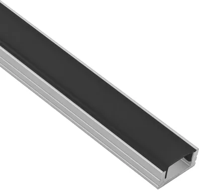 Produktbild von A17 LED Aluprofil Silber 1m Abdeckung schwarz