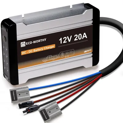 Image de Acculader booster – 12V 20A, convertisseur DC-DC pour batteries LiFePO4 et batteries au plomb, idéal pour les camping-cars et les bateaux