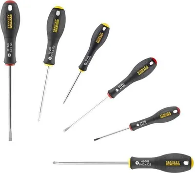 Immagine prodotto di Set di cacciaviti, STANLEY FATMAX FMHT0-62626, 6 pezzi, a taglio e a croce, acciaio al cromo-vanadio, 3,5-5,5 mm a taglio, PH0-PH2