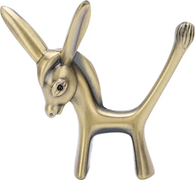 Produktbild von Esel Ringhalter Statuette Langable Zinklegierung Retro -Stil sicherer Organisator für Ringe Schmuck
