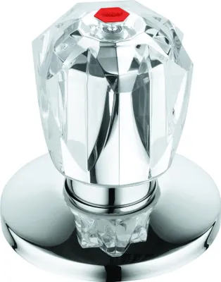Produktbild von Grohe Oberteil DN 15, Brilliant-Griff 1/2", Markierung rot chrom