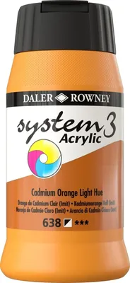 Produktbild von Daler Rowney System3 Acrylfarbe Cadmium Orange Light Hue 500 ml 1 Stck