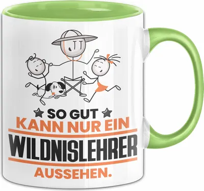 Produktbild von Wildnislehrer Geschenk Tasse So Gut Kann Nur Ein Wildnislehrer Aussehen Geschenkidee Kaffee-Becher (Grün)