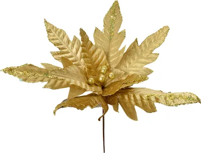Immagine prodotto di Stella di Natale artificiale Clayre & Eef Ø 48x50 cm Plastica color oro