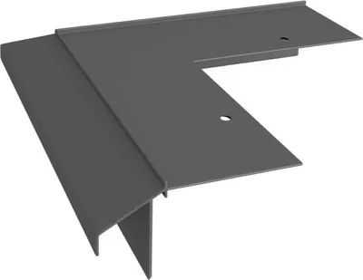 Produktbild von Renoplast Aluminium Traufprofil K10R Harzböden, Außenecke 90°, Graphit