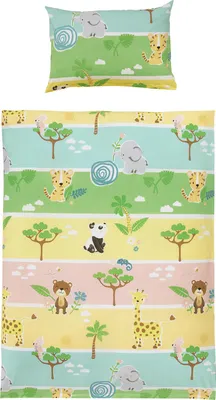 Produktbild von Erwin Müller Kinder-Bettwäsche bunt 1x 100x135 cm + 1x 40x60 cm