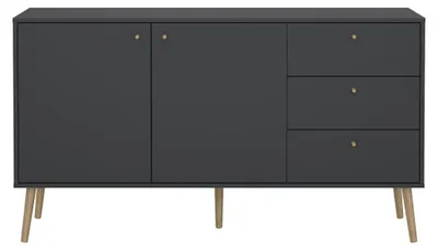 Produktbild von Bodo Sideboard 2 Türen, 3 Schubladen matte grau.
