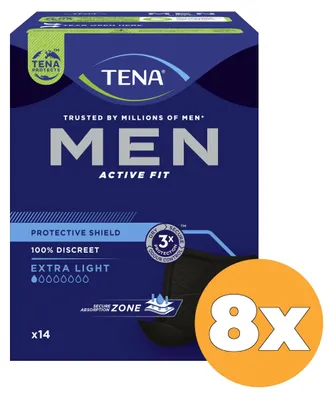 Produktbild von 8x Tena Men Active Fit Extra Light (14 Stück)