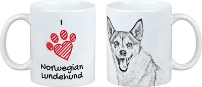 Image de Chien norvégien Lundehund, Norsk Lundehund - Tasse avec chien, adorable tasse avec graphisme, cadeau avec votre photo de la marque Art-Dog