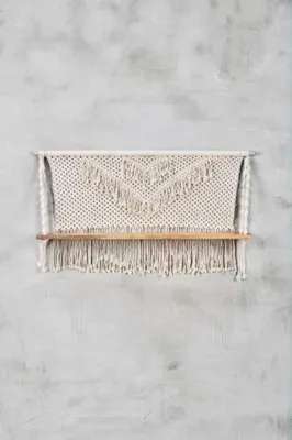 Obrázek produktu pro Ručně tkaný macramé závěs na rostliny, boho styl, rozměry 60 cm x 90 cm