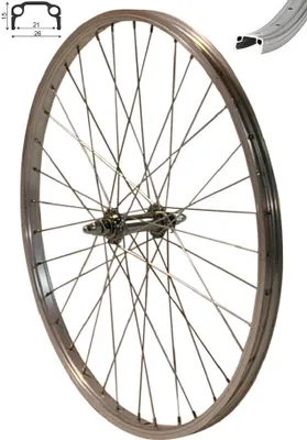 Produktbild von REDONDO 24 Zoll Vorderrad Laufrad Fahrrad 24" Kasten Felge Aluminium Silber