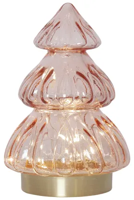 Image de Décoration de Noël Sapin de Noël en verre ABETE 18 cm avec piles