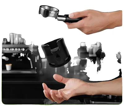 Productafbeelding van Portafilterhouder, verstelbare hoogte, antislip siliconenbasis, zwart